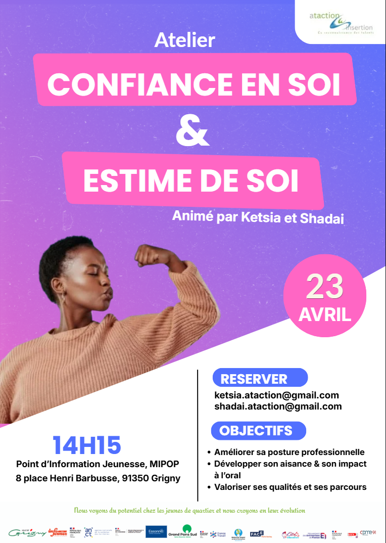 Affiche atelier confiance en soi