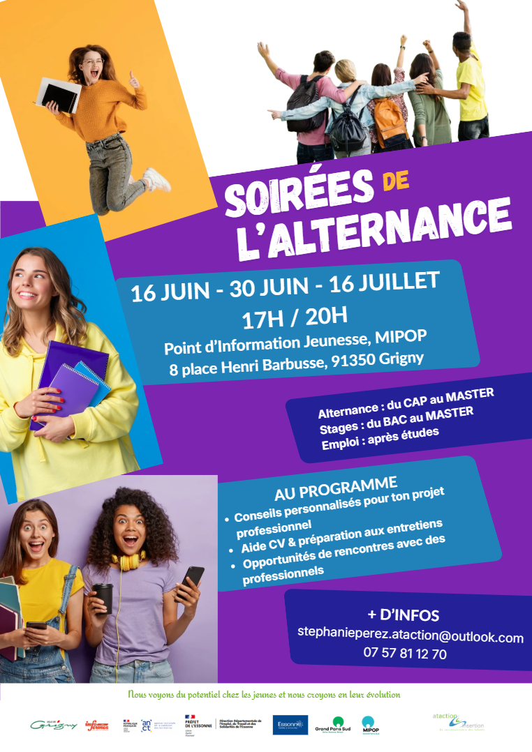 affiche soirées de l'alternance